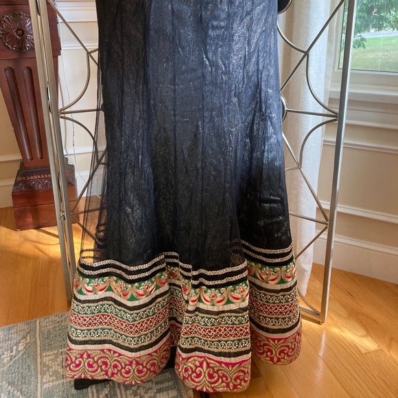 Indian Designer Black and Pink Chaniya Choli Navratri Garba Dress - Picture 13 of 15